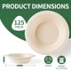 thumbnail image 2 of GPED Tazones de Papel de 16 Oz, Paquete de 125 Tazones Desechables Resistentes, Bagazo de Caña de Azúcar Biodegradable Compostable, Perfecto para Sopa, Ensalada, Postre, Palomitas de Maíz, Cereal y L, 2 of 7
