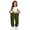 Army Green, variant on Little Girls pants Solid Color Trousers Winter Casual Sweat Straight Leg Fit Flowy Pants For Girls With Pocket Size 8-9T