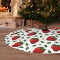 thumbnail image 6 of Sikiie Strawberry 30-48 inches {designName} Print Christmas Tree Skirt Snowman Xmas Tree Skirt with Edge Christmas Decorations for Holiday Party48", 6 of 7