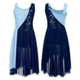 thumbnail image 4 of iiniim Kids Girls Sleeveless Shiny Sequins Lyrical Dance Dress High-Low Tulle Skirted Dancewear 6-16, 4 of 7