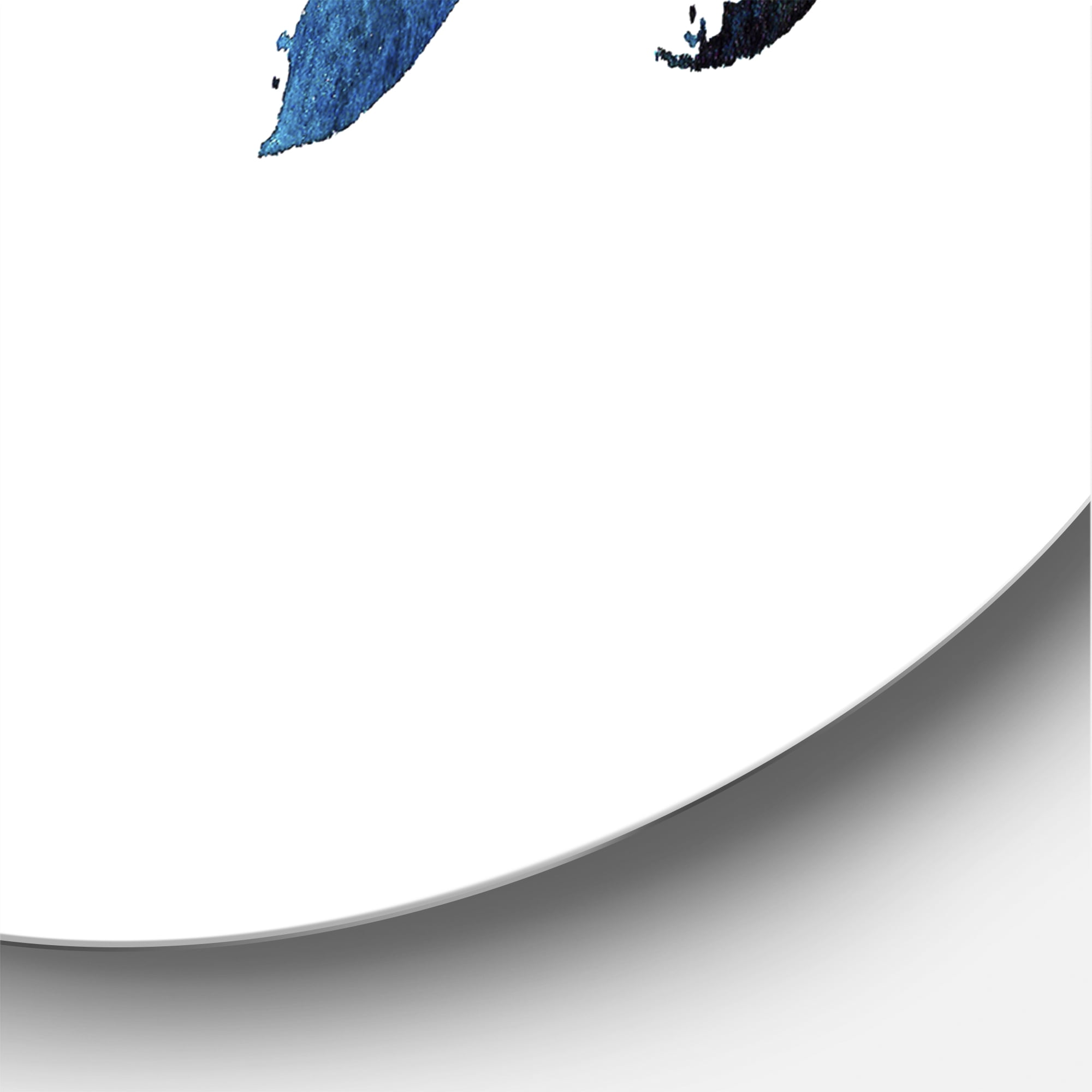 Designart 'Blue Moon Different Phases' Bohemian & Eclectic Circle Metal Wall Art 29x29 - Disc of 29