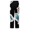thumbnail image 6 of Ocean Unicorn Wave Art Winter Female Pants Flannel High Waist Women Pants Lady Warm Straight Leg Plush Trousers, 6 of 7
