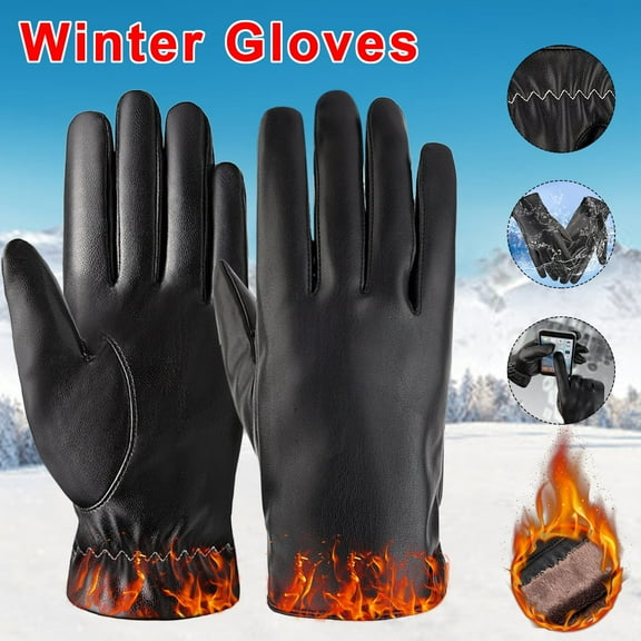 Men's Winter Gloves Touchscreen Warm Lined Leather Water-Proof Mittens Ski Gloves Mittens Men Mittens for Women Cold Weather Heated Women Gloves Mitten Gloves Mittens Women Gloves Mittens Gloves