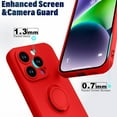 thumbnail image 4 of for iPhone 14 Case,Built-in 360° Rotatable Ring Holder|Anti-Scratch Soft Microfiber Lining|Support Car Mount|iPhone 14 Phone Case Cover for Girls Women Red 10-ip14-02, 4 of 15
