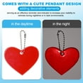 thumbnail image 4 of Uxcell 6Pcs Reflective Keychain Tags Reflective Pendant Reflector Key Ring Safety Reflector, Red, 4 of 7