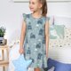 thumbnail image 4 of Balery Cute Hippopotamus Camisón de princesa para niñas, pijama de algodón con mangas abullonadas, suave y bonito.-X-Large, 4 of 6