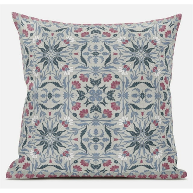 Jahan Paisley Jeter Tissu Oreiller en Vert Gris Indigo 20x20