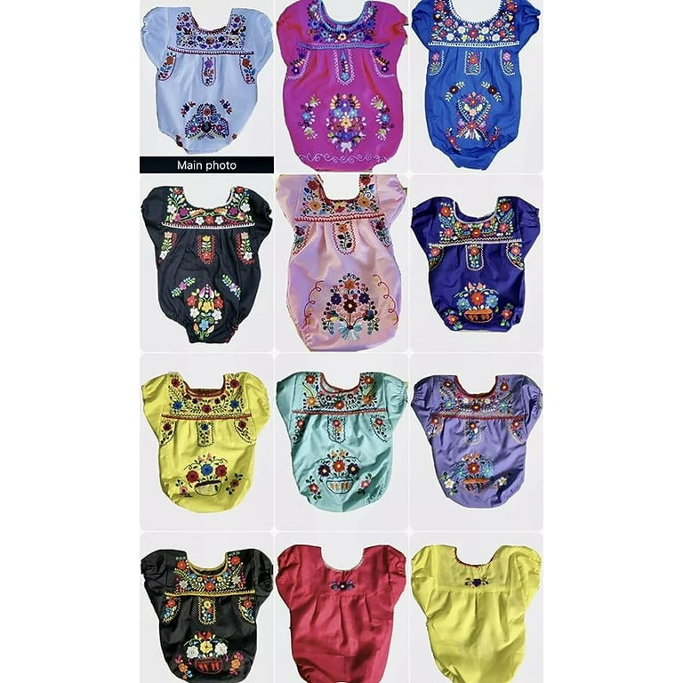 Purple baby sizes 18 month mexican puebla folklorico mameluco