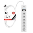 thumbnail image 1 of Tira Multicontactos GE Blanco con Supresor de Picos y Enchufe Plano, Cable de Extensión 1.2 Metros, 1 of 6