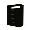 thumbnail image 2 of DeeHome 2 Piece Bedroom Set, Kairo Dresser + Capri Three Drawer Dresser, Black, 2 of 5