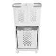 thumbnail image 4 of Cesta para ropa sucia de plástico transpirable fácil de limpiar con ruedas, 4 of 8