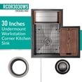 thumbnail image 5 of Strictly Sinks 30” Workstation Corner Kitchen Sink – Black Single Bowl 16 Gauge Stainless Steel Sink, 5 of 10