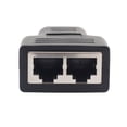 thumbnail image 3 of Adaptateur Répartiteur Rj45 1 à 2 Ports Femelle à Femelle Connecteurs de Réseau d'Extension Internet Supporte Câble Ethernet Cat5 Cat5e Cat6 Cat6e Cat7, Noir, 3 of 7