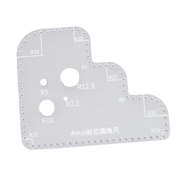 Herramienta de posicionamiento de cuero, dibujo artesanal de cuero, círculo acrílico transparente portátil 4 mm