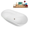 thumbnail image 4 of 59" Streamline B-260-48-ORB Soaking Freestanding Tub and Tray With Internal Drain in Matte Oil Rubbed Bronze, 4 of 10