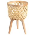 thumbnail image 3 of Flowerpot Bamboo Rattan Flowerpot Twill Balcony Flower Box Flower Display Shelf S, 3 of 5