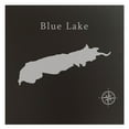 thumbnail image 1 of Blue Lake Map 24x24" Black Metal Wall Art Office Decor Gift Engraved Alaska, 1 of 2