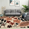 thumbnail image 5 of Floral area rug, Tufted woolen carpet, 5x8 Beige rugs, Bed, Living room, 5 of 10