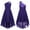 Purple, variant on iiniim Kids Flower Girls Beaded Ruched Pageant Dress Wedding Birthday Party One Shoulder High Low Gowns