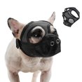 thumbnail image 1 of Short Snout Dog Muzzle, Breathable Mesh Anti Biting Chewing and Barking Muzzle(Black), 1 of 5