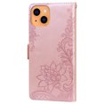 thumbnail image 2 of TECH CIRCLE Compatible with iPhone 13 Case,PU Pattern Embossed Flip Wallet Shockproof Magnetic Kickstand Cover with Wrist Strap.For iPhone 13,Rosegold, 2 of 7