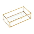 thumbnail image 4 of Caja de almacenamiento de joyas Yuyangstore transparente ligera marco de latón, 4 of 7
