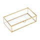 thumbnail image 4 of Caja de almacenamiento de joyas Yuyangstore transparente ligera marco de latón, 4 of 7