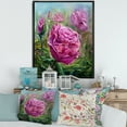 thumbnail image 2 of Designart 'Abstract Pink Peonies' Traditional Framed Canvas Wall Art Print, 2 of 5