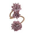 thumbnail image 2 of Linnome Faux Flower Jute Rope Curtain Tieback Handmade Bendable Fabric Flower Drape Holdback No Drill Decor for Living Room and Bedroom Boho Farmhouse Style 15.75x3.15in, 2 of 6