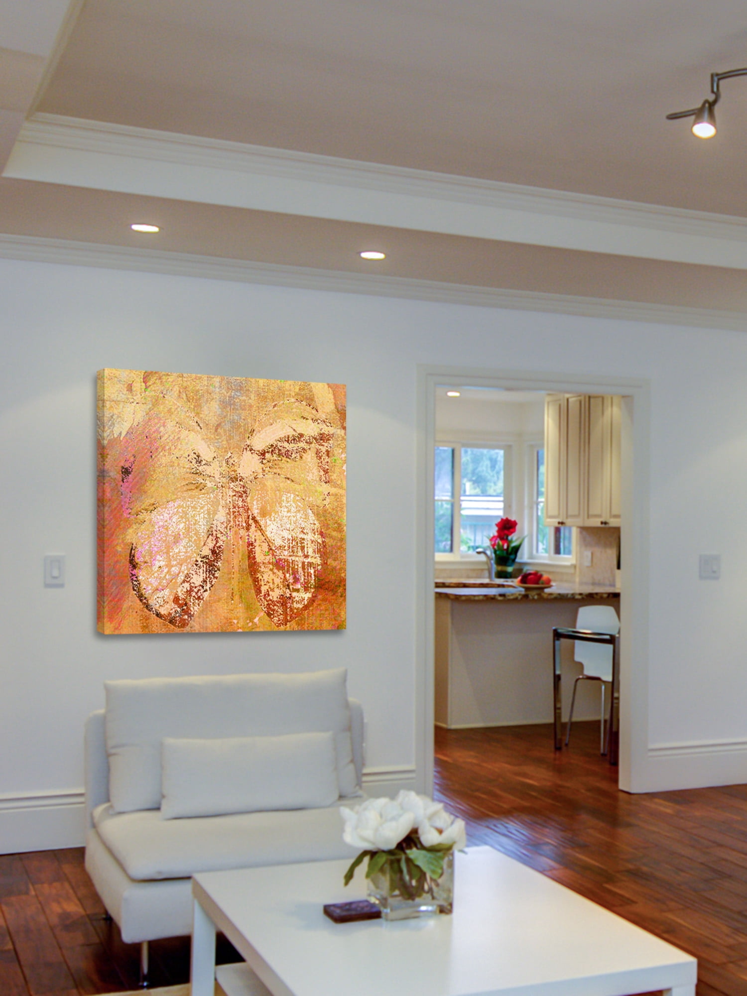 "Farfalla V" Painting Print on Wrapped Canvas