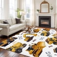 thumbnail image 2 of Area Rug for Living Room, Construction Truck Non-Slip Indoor Large Carpet for Bedroom/Dining Room, Cartoon Grips and Bulldozers Stirrup Car Washable Low-Profile Rectangle Floor Runner Rugs - 5 x 7 Ft, 2 of 8
