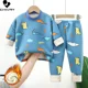 thumbnail image 1 of Nuevos pijamas gruesos y cálidos de otoño e invierno para niños y niñas, pijamas de manga larga con cuello redondo y dibujos animados, conjuntos de ropa de dormir para niños pequeños, 1 of 5