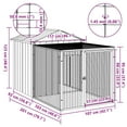 thumbnail image 2 of vidaXL Chicken Cage with Run Anthracite 46.1"x320.1"x48.4" Galvanized Steel, 2 of 7