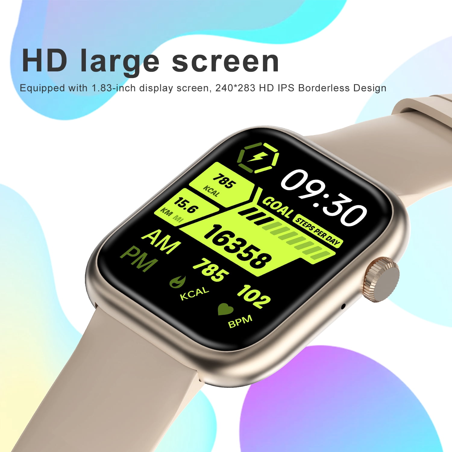 G104 Bluetooth call smartwatch,IP68 waterproof, Android and iOS, outdoor exercise monitor