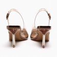 thumbnail image 3 of SURJDE Fashion Rhinestone Clear Slingback Pumps Shoes for Women Pointed Toe PVC Kitten Heels, 3 of 3