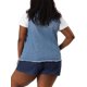 thumbnail image 3 of Chaleco de mezclilla sin mangas para mujer de tallas grandes Agnes Orinda con dobladillo sin terminar 5X azul, 3 of 8