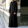 thumbnail image 2 of Mens Arabia Casual Long Sleeve Pocket Loose Robe Shirt Robe, 2 of 8