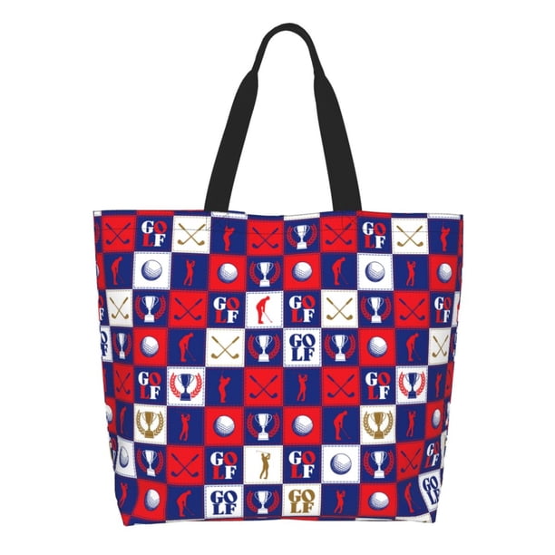 Disketp golf Bolsa Tote Estampada para Mujer, Bolso de Hombro y de Mano para Compras y Viajes