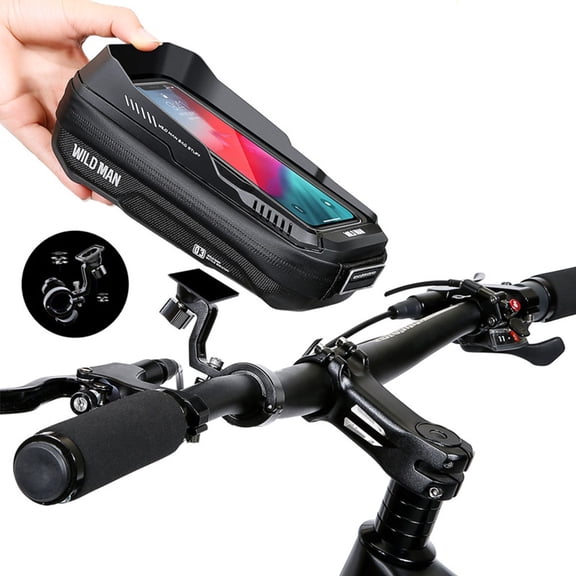 Rainproof Bike Bag Hard Shell Bicycle Phone Holder Case Touch Screen Cycling Bag 6.8 Inch Phone Case Mtb Accessories