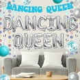 thumbnail image 4 of Merrystorm 46Pcs Birthday Party Decorations Blue Foil Curtain Dancing Queen Banner Sash Circle Dot Garland Banner Grown 4D Disco Foil Balloon Latex Balloons for Bridal Shower Decor Supplies, 4 of 6