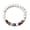 White, variant on Visland Beads Bracelet Colorful Beaded Elastic Rope Decorative Gift Faux Volcanic Agate Stone Energy Bangle Fashion Charm for Dating