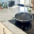 thumbnail image 5 of Lexi Home 5-Quart Diamond Tri-Ply Non Stick Wok Pan with Glass Lid Stainless Steel Cookware, 5 of 8
