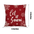 thumbnail image 3 of Funda de almohada navideña | 45 x 45 cm, decorativa, roja, para sofá y decoración del hogar | Poliéster con cremallera invisible | Decoración invernal, 3 of 6