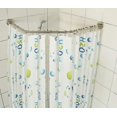 thumbnail image 4 of Sikaiqi Stretchable 304 Stainless Diamond Shaped Bathroom Bathtub Corner Shower Curtain Rod Rack (Diamond Shaped, Both Sides: 17"-25.6",Middle:20"-26), 4 of 5