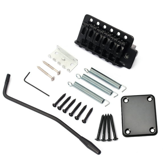 SPRING PARK Guitar Tremolo Bridge with Neck Plate Kit Replacement for Fender Strat Electric Guitar