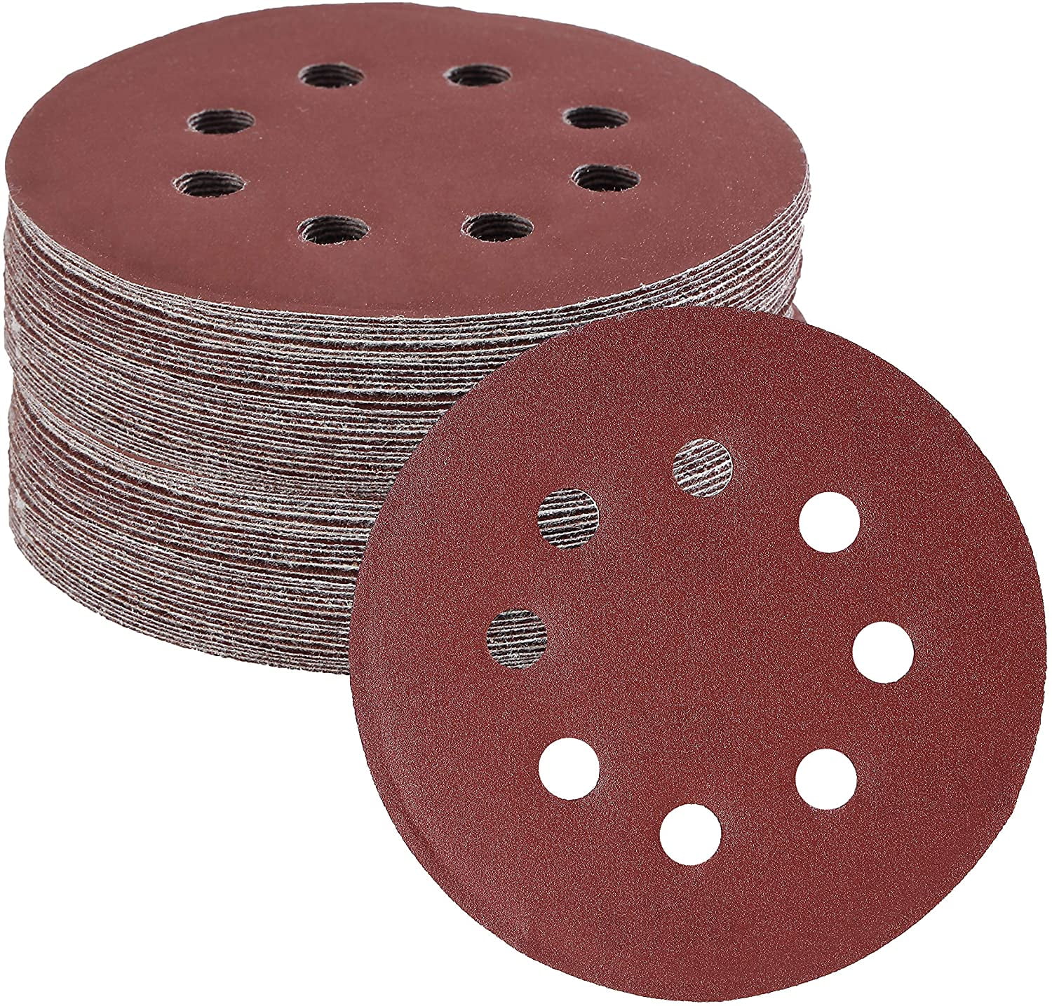Bates- Sanding Discs 5 Inch 8 Hole, 30 Pack, Assorted Grits 40 80 120 220 320 600, Sanding Discs, Sanding Pads, Hook and Loop Sanding Disc, 8 Hole Sanding Discs