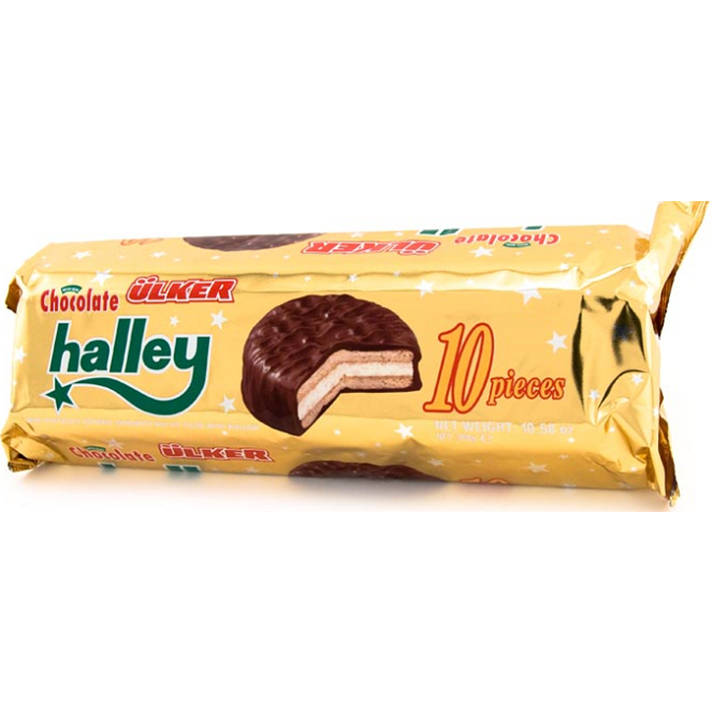 Halley Chocolate Coated Sandwich Biscuits Ulker 10pc 300g Walmart