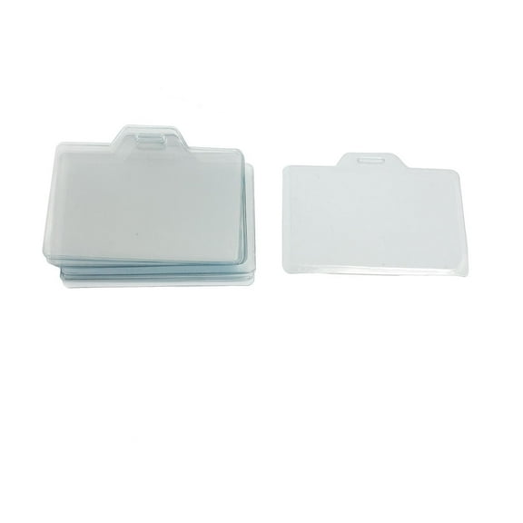 Unique Bargains 20 Pcs 3.3" x 2" Business Credit Name ID Badge Card Holder Clear
