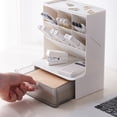 thumbnail image 5 of Multi-Functional Desk Organizer Pencil Holder Stationery, Large Marker Pen Organizer Storagewhitetransparent, 5 of 5