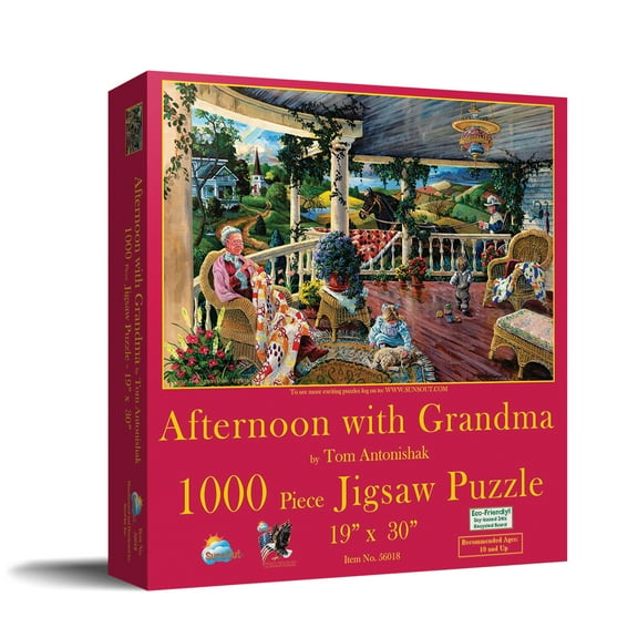 SUNSOUT INC - Afternoon with Grandma - 1000 pc Jigsaw Puzzle by Artist: Tom Antonishak - Finished Size 19" x 30" Mother's Day - MPN# 56018